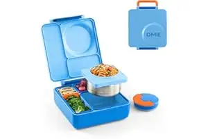Omie OmieBox Kids Insulated Leakproof Bento Lunch Box with Food Jar (Blue Sky)