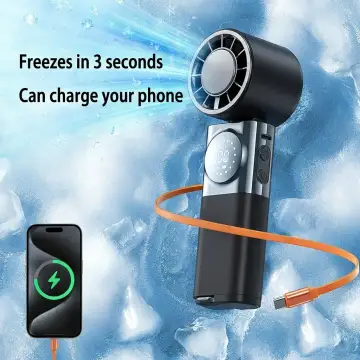 SWEETFULL Turbo Cooling Ice Handheld Fan 3-in-1