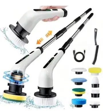 9-in-1 Cordless Rechargeable Electric Spin Scrubber