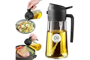 YARRAMATE 16 oz 2-in-1 Glass Olive Oil Sprayer for Cooking