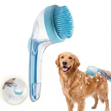 2026 Innovative 2-in-1 Pet Bath & Grooming Deshedding Brush with Integrated Shampoo Dispenser