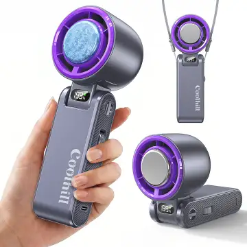 CoolHill Portable fan Handheld High Speed Fan 199 Adjustable Levels Foldable for Summer Travel Vacation Essent