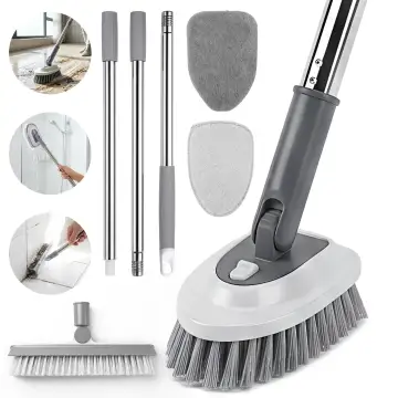 5-in-1 Floor Scrubber with Adjustable Handle