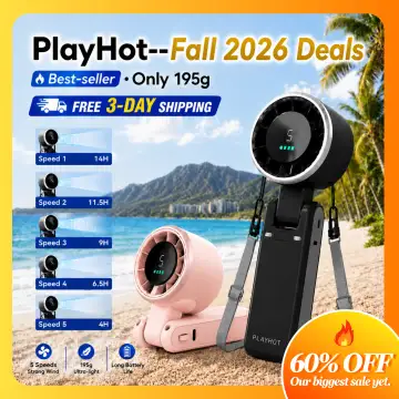PLAYHOT Turbo Jet Multifunctional Cooling Handheld Portable Fan
