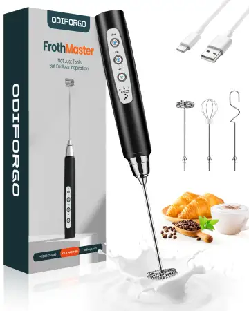 ODIFORGO Rechargeable Button-Activated Milk Frother